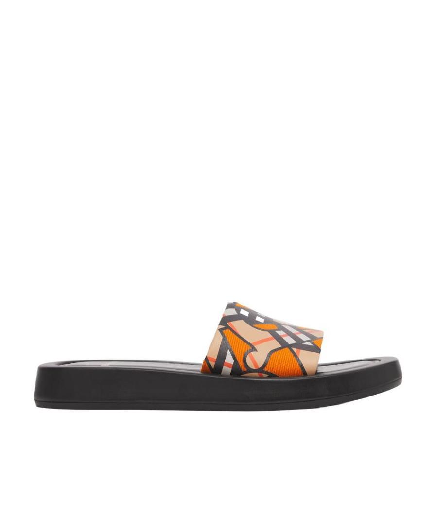 BURBERRY MONOGRAM-PRINT CANVAS SLIDES