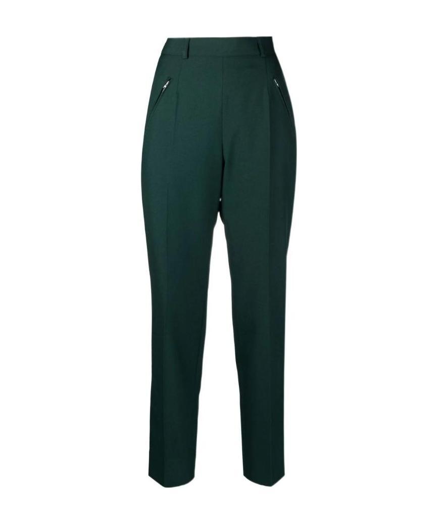 Maison Margiela High-rise Tailored Trousers In Green