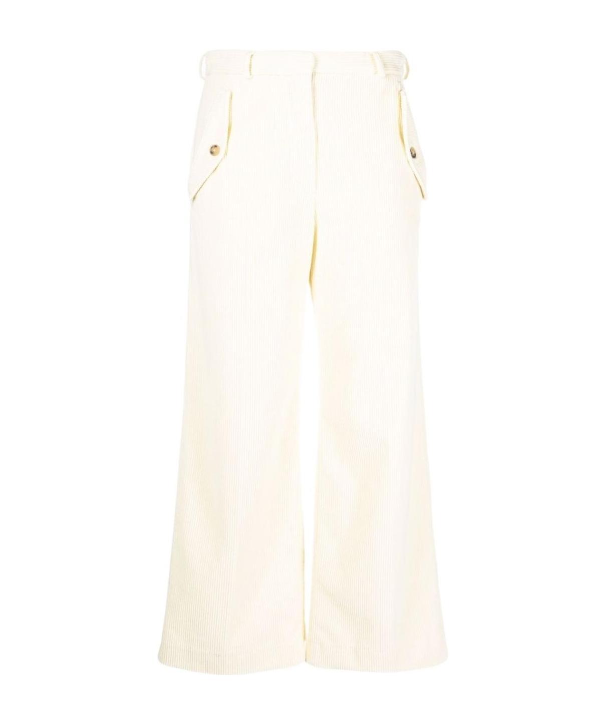 Kenzo Flared Cropped Pants In White