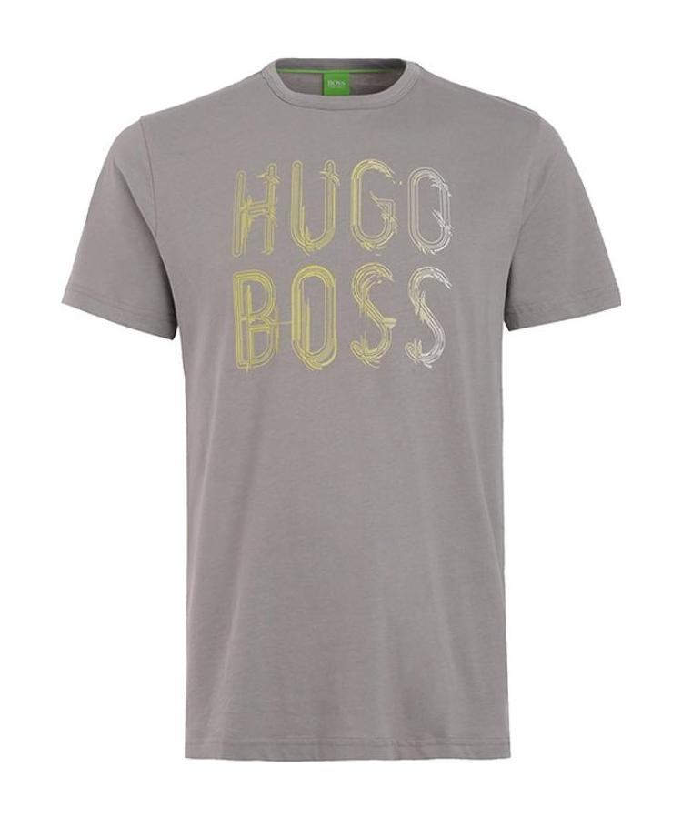 Hugo Boss Logo Short-sleeved T-shirt In Gray