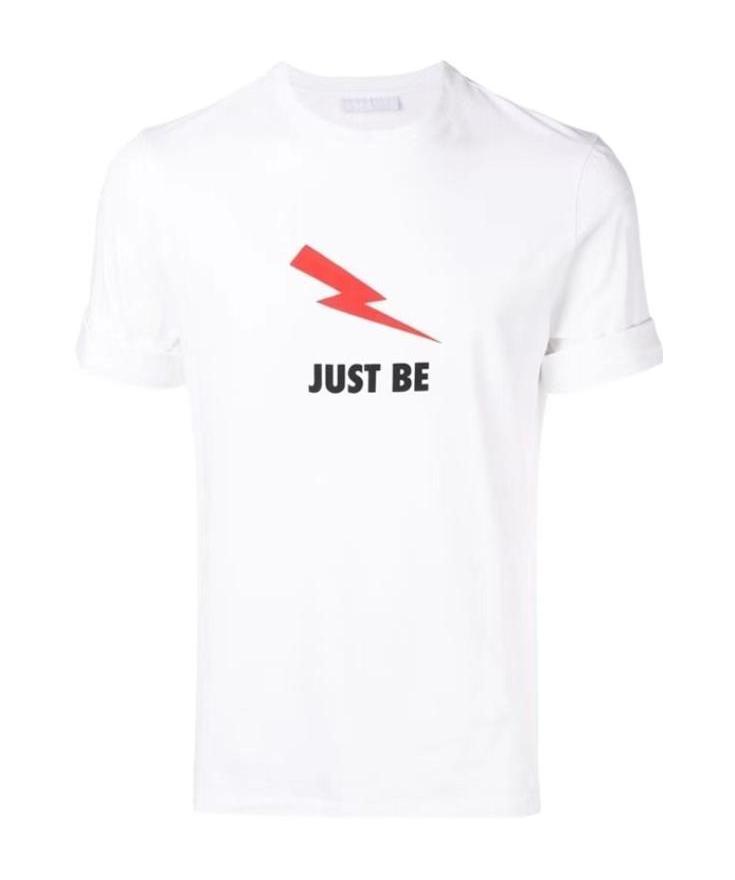 Neil Barrett Lightning Pattern T-shirt In White