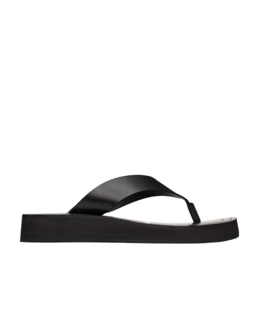 Shop The Row Ginza Platform Sandals In Black