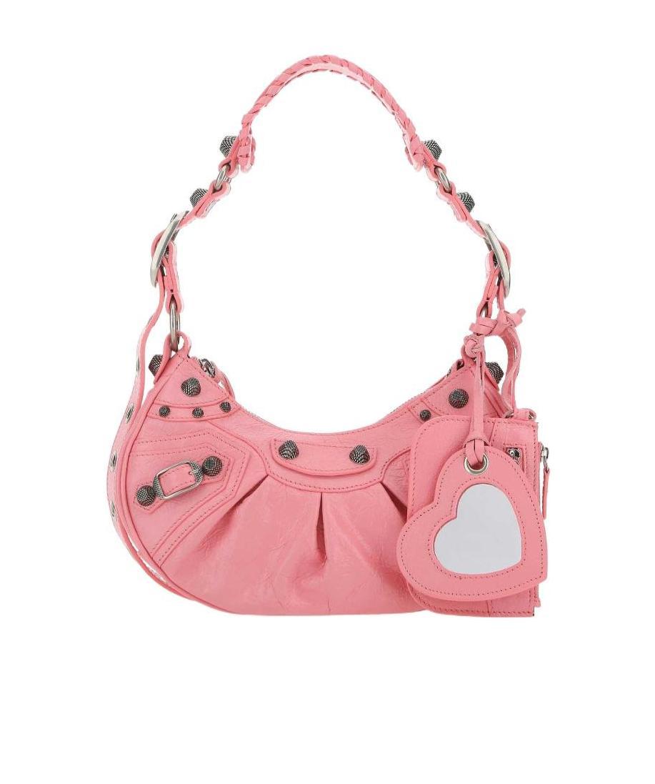 Balenciaga Women Pink Nappa Leather Le Cagole Xs Shoulder Bag In Pink