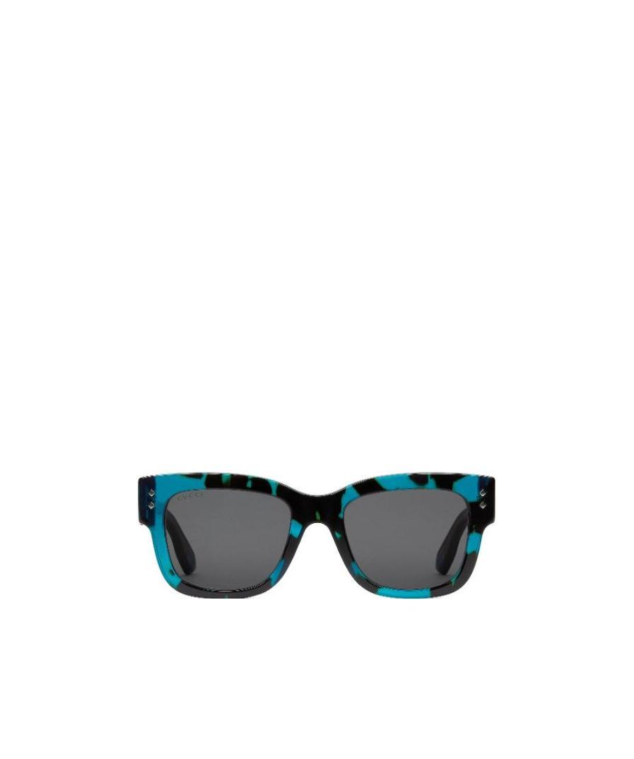 Gucci Womens Blue Gg1626s Square-frame Tortoiseshell Acetate Sunglasses In Gray