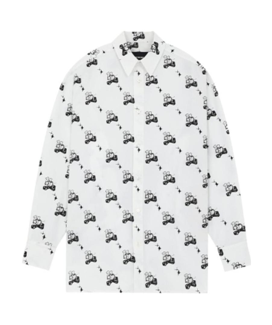 We11 Done Graphic-print Oversized Shirt In White