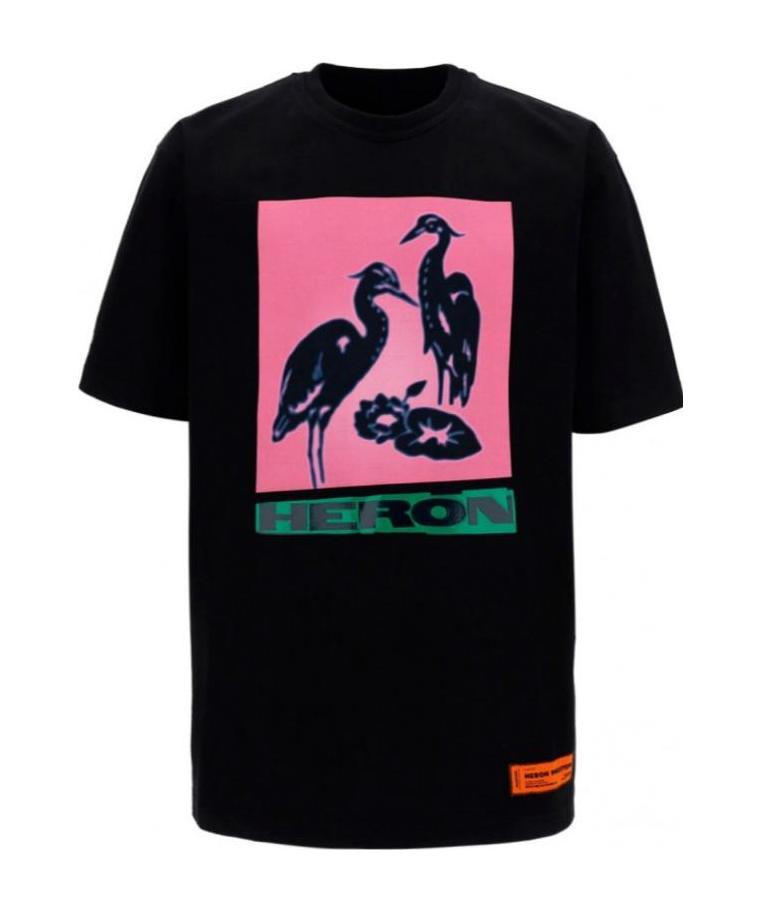 Heron Preston Logo Printed T-shirt In Black