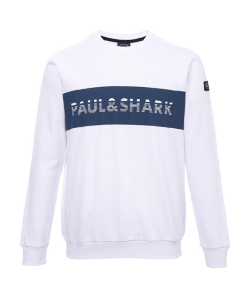 Paul & Shark Logo Sweater In White