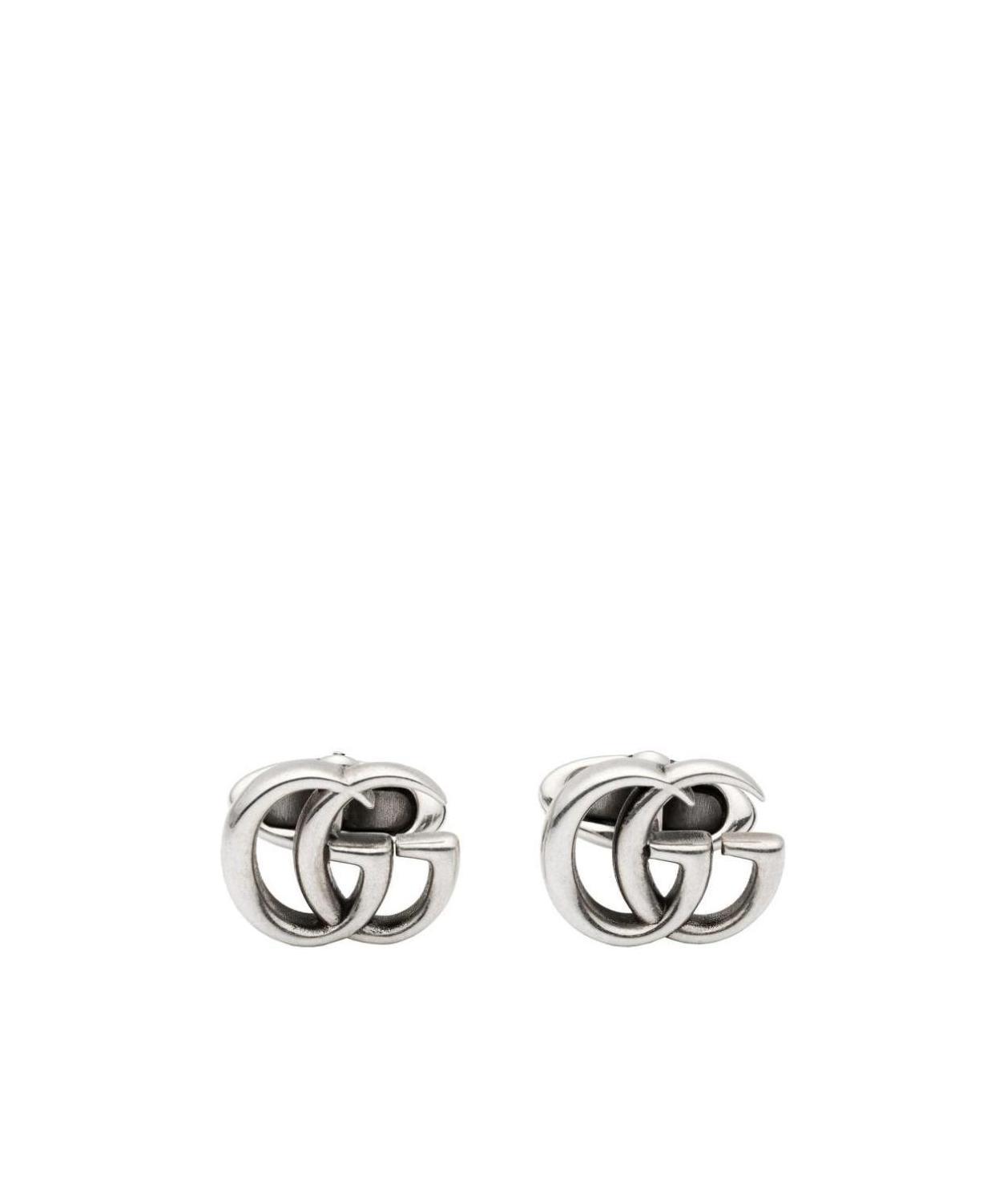 Gucci Logo Earrings In White
