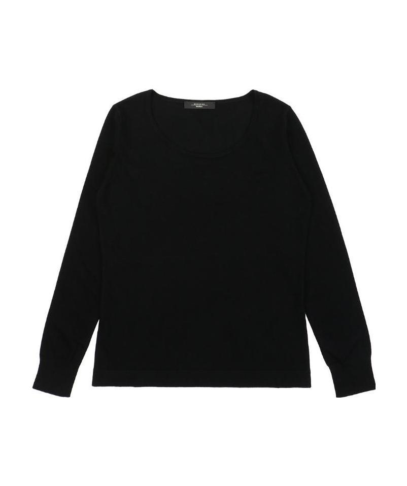 Weekend Max Mara Round-neck Long-sleeved Pullover In Black