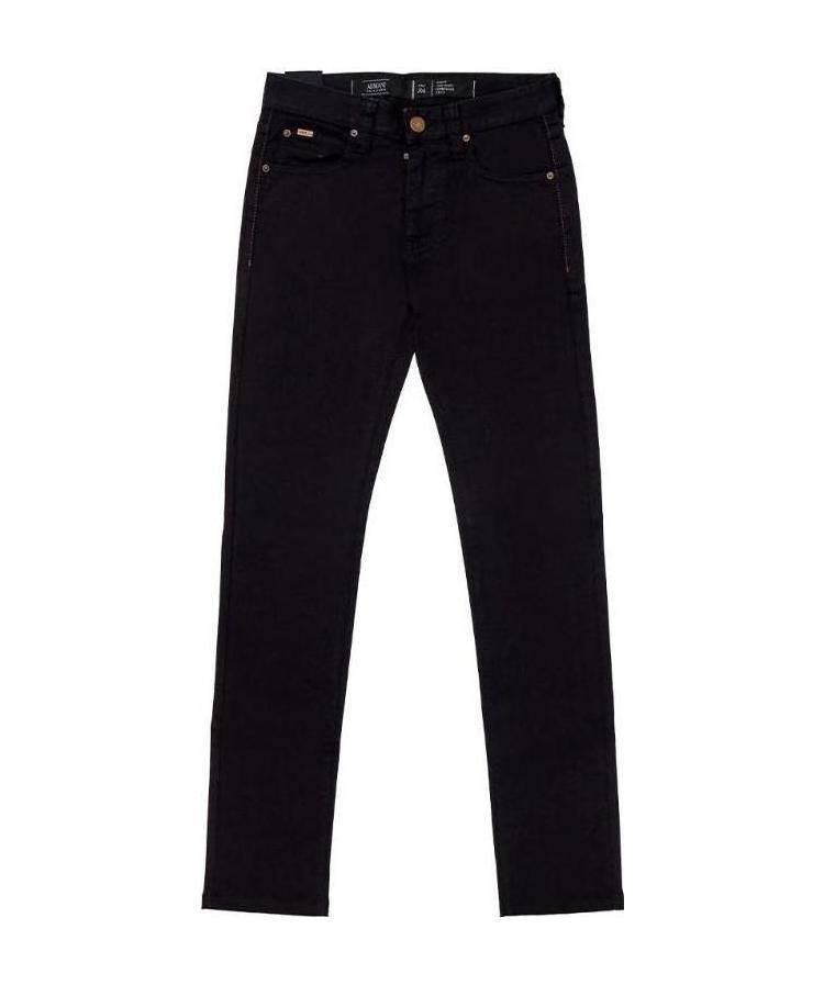 Shop Armani Collezioni Logo Jeans In Black