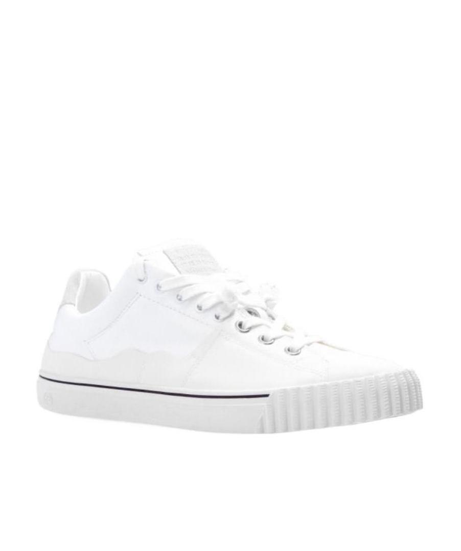Maison Margiela New Evolution Leather Sneakers In White