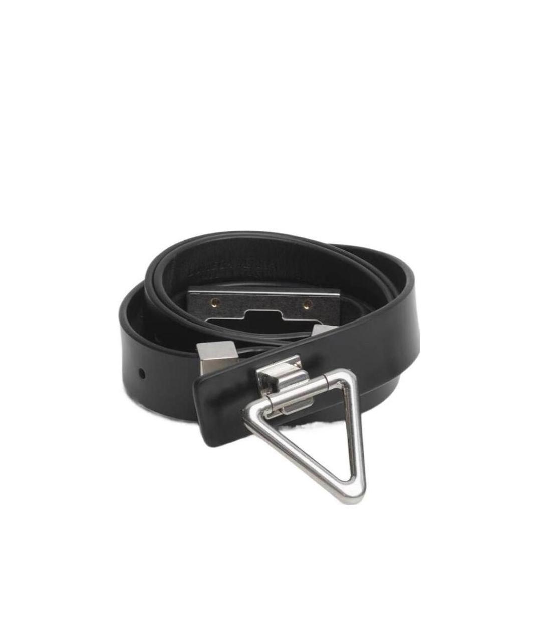 Bottega Veneta Thin Buckle Belt In Black