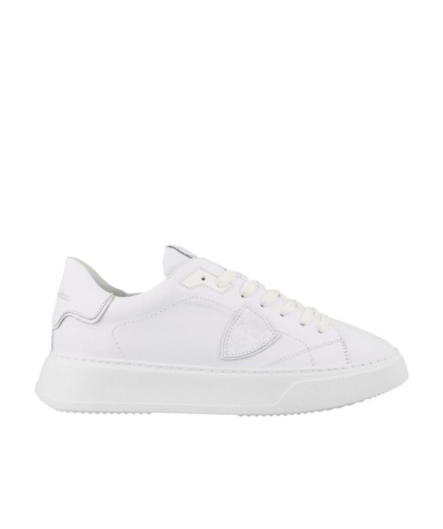 Philippe Model Temple Veau Leather Sneakers In White