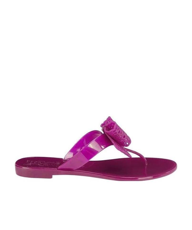 Ferragamo Bowknot Clip Toe Cool Drag In Pink
