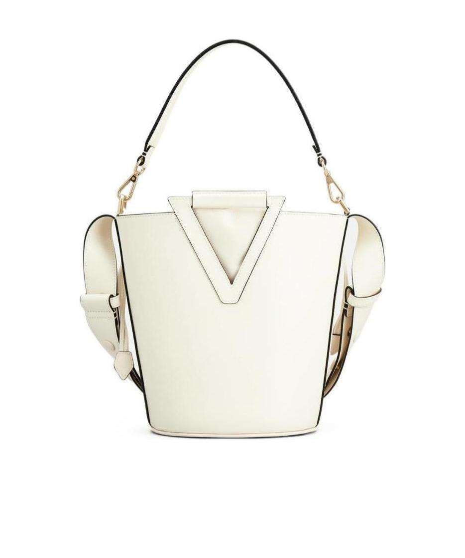 Roger Vivier Rv Medium Bucket Bag In White