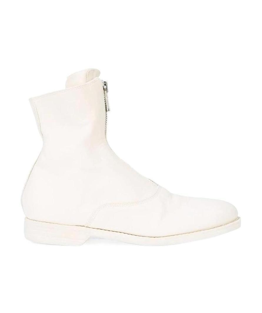 Shop Guidi Horseskin Zipper Boots In White