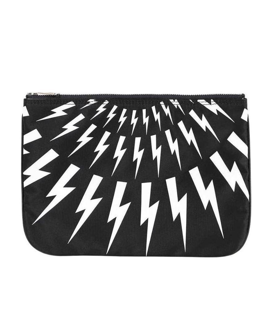 Neil Barrett Thunderbolt Shoulder Bag In Black