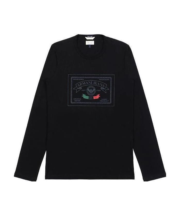 ARMANI JEANS T-SHIRT WITH ROUND NECK AND LONG SLEEVES
