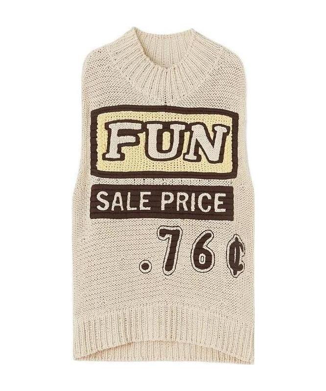 Jil Sander Slogan Print Vest Pullover Men In Neutral