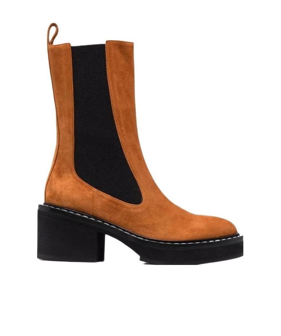 Khaite Calgary Block-heel Chelsea Booties In Black