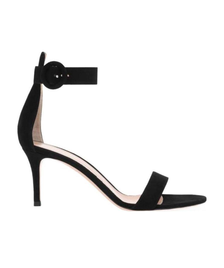 Shop Gianvito Rossi Adjustable Ankle Strap High Heel Sandals In Black