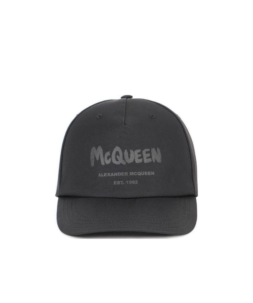 Alexander Mcqueen Alexander Mc Queen Mc Queen Graffiti Cap In Black
