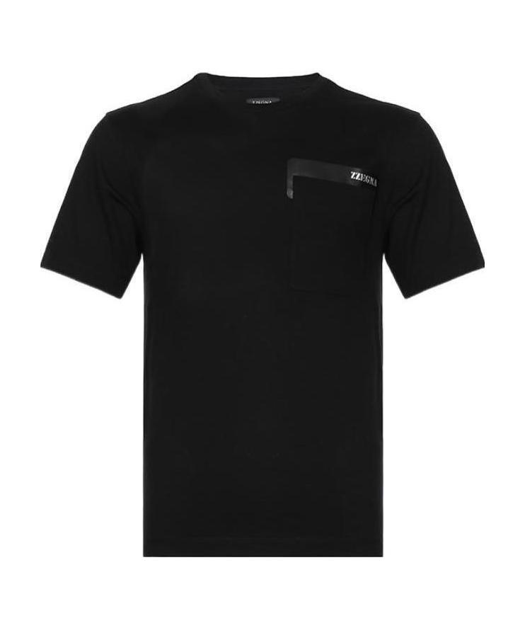 Zegna T-shirt With Round Neck And Short Sleeves In Black