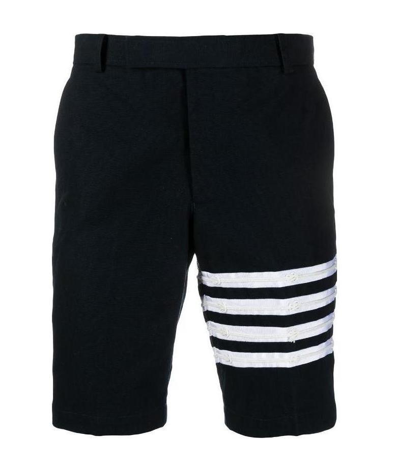 Thom Browne 4-bar Plain Weave Suiting Shorts In Black