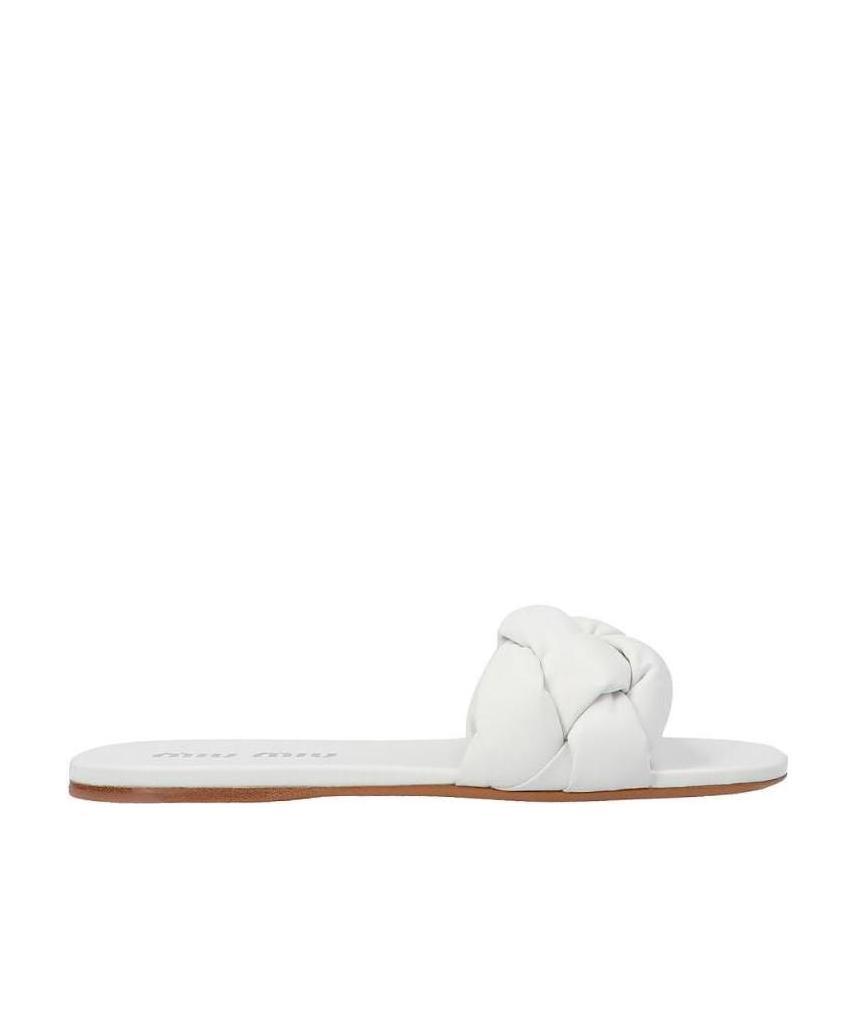 MIU MIU WEAVE FLIP-FLOPS