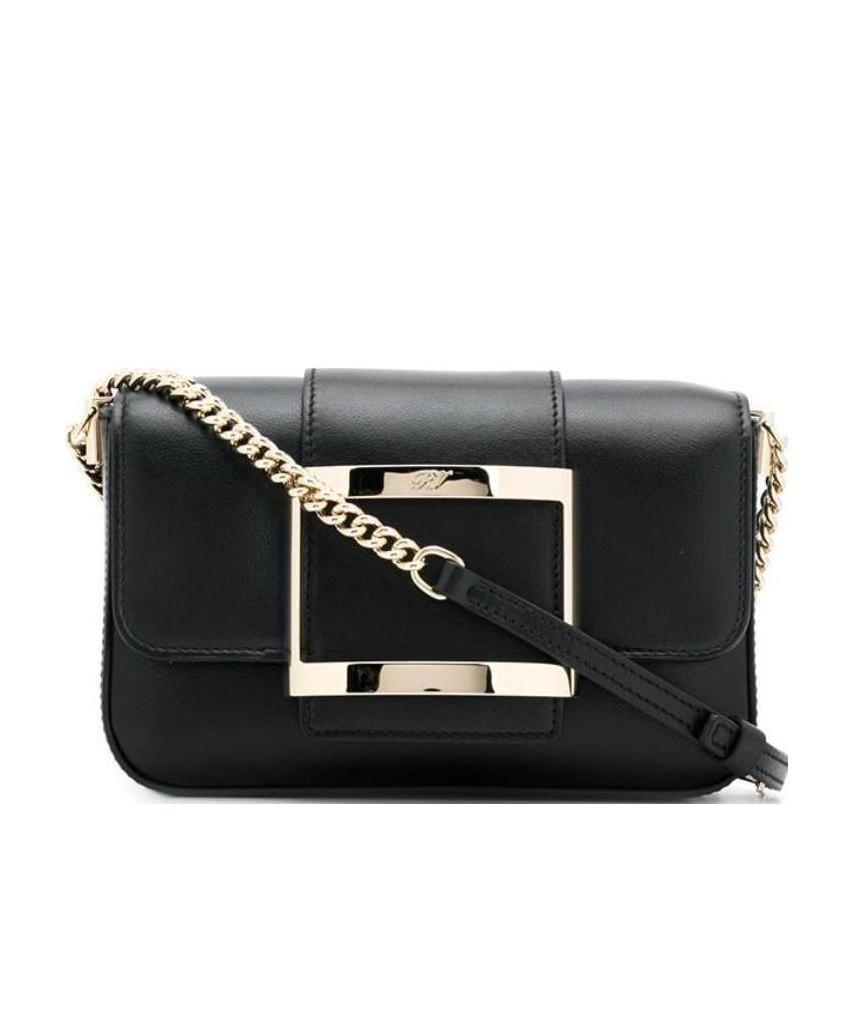Roger Vivier Tr È S Vivier Chain Shoulder Bag In Black
