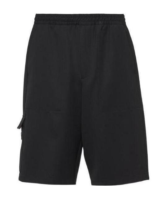 Prada Wool Bermuda Shorts In Black