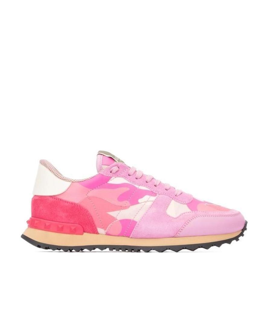 Valentino Rockrunner Sneakers In Pink