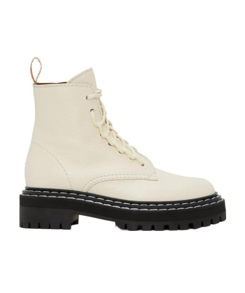 Proenza Schouler Lace-up Boots In Nude