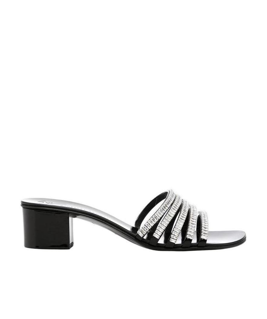 Giuseppe Zanotti Crystal Inlaid High-heeled Sandals In Black