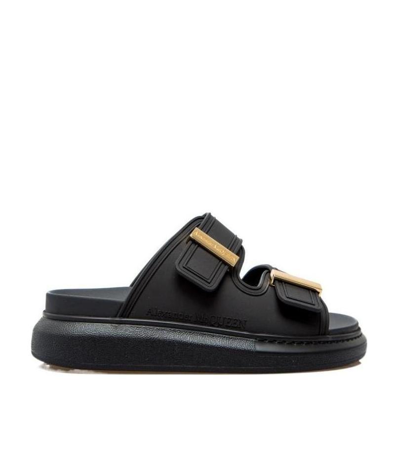 Alexander Mcqueen Hybrid Flatform Sandals In Animal Print