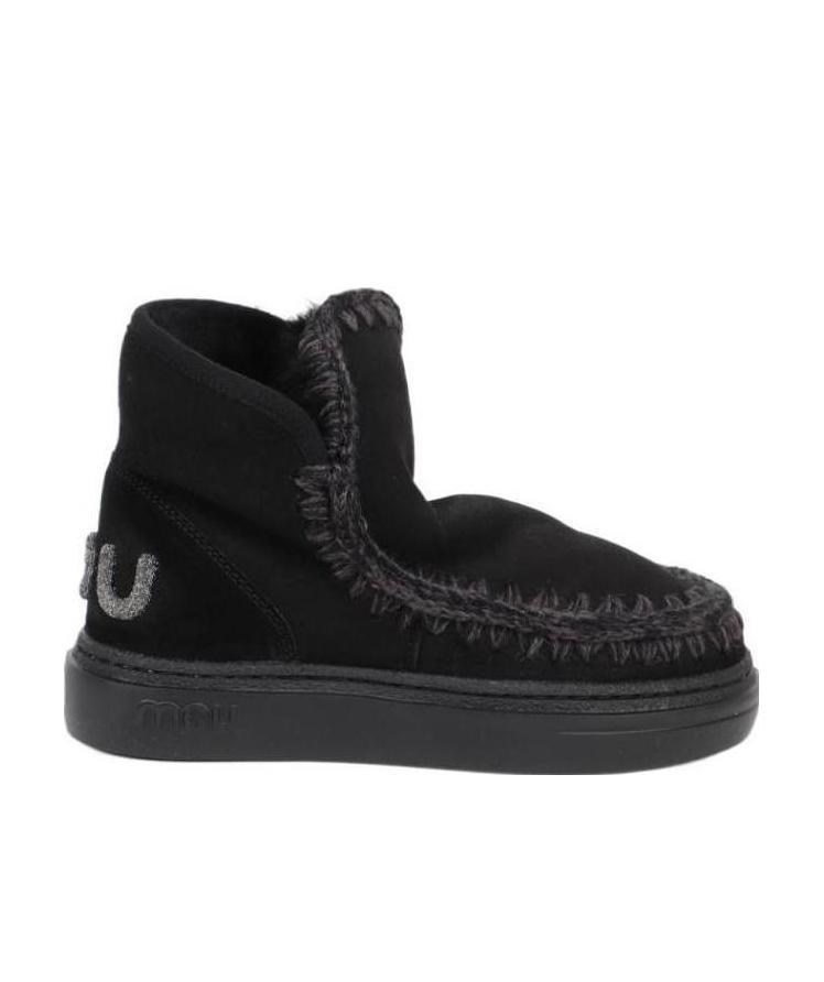 Mou Eskimo Leather Boots In Black