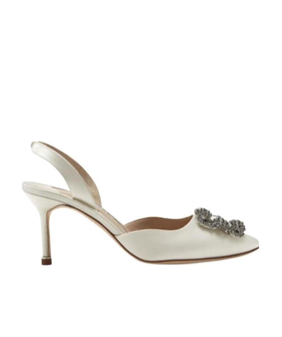 Manolo Blahnik Logo 'hangisli' Exposed Heels
