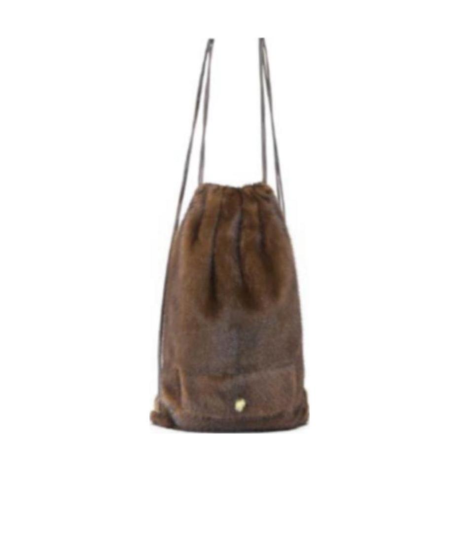 Simonetta Ravizza Logo Backpack In Brown