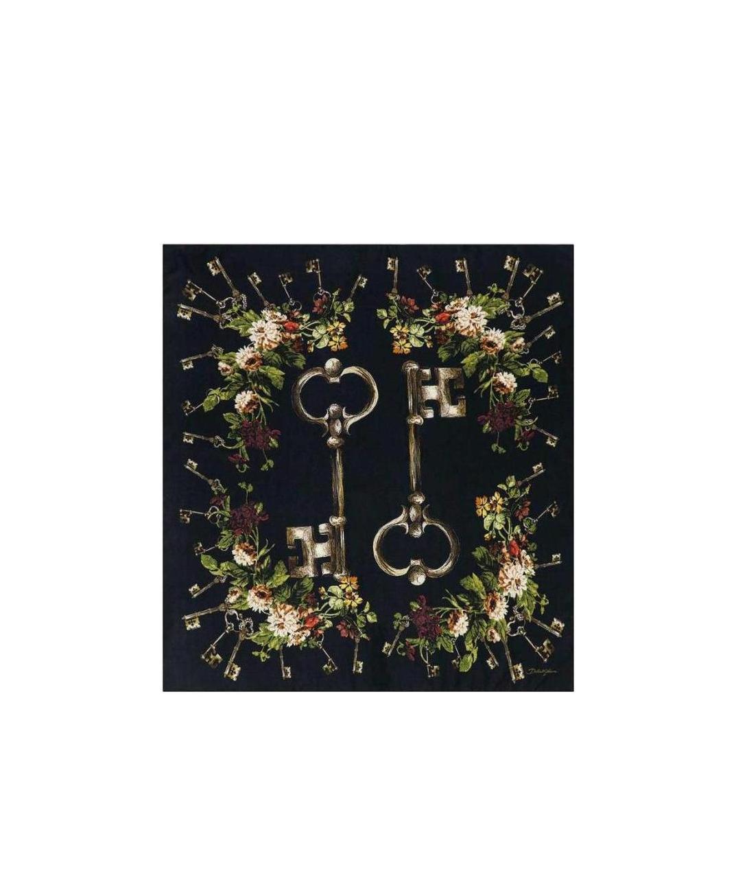 Dolce & Gabbana Silk Printed Scarf In Green