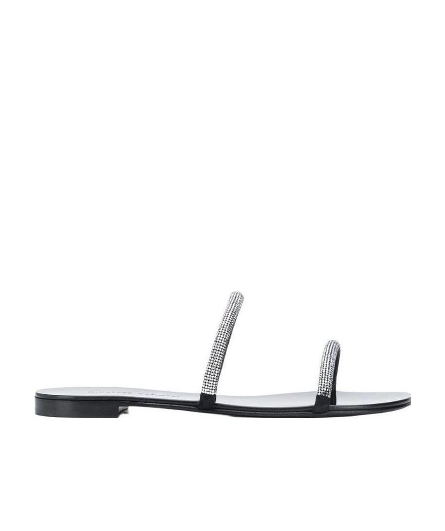 Giuseppe Zanotti Water Drill Inlaid Flip-flop In White