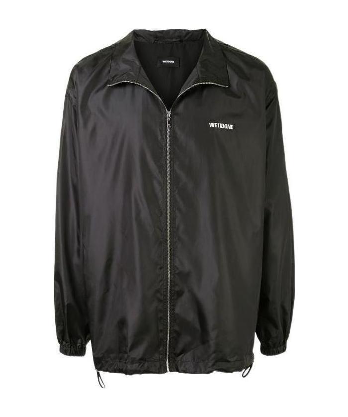 We11 Done Logo-print Hooded Jacket In Black