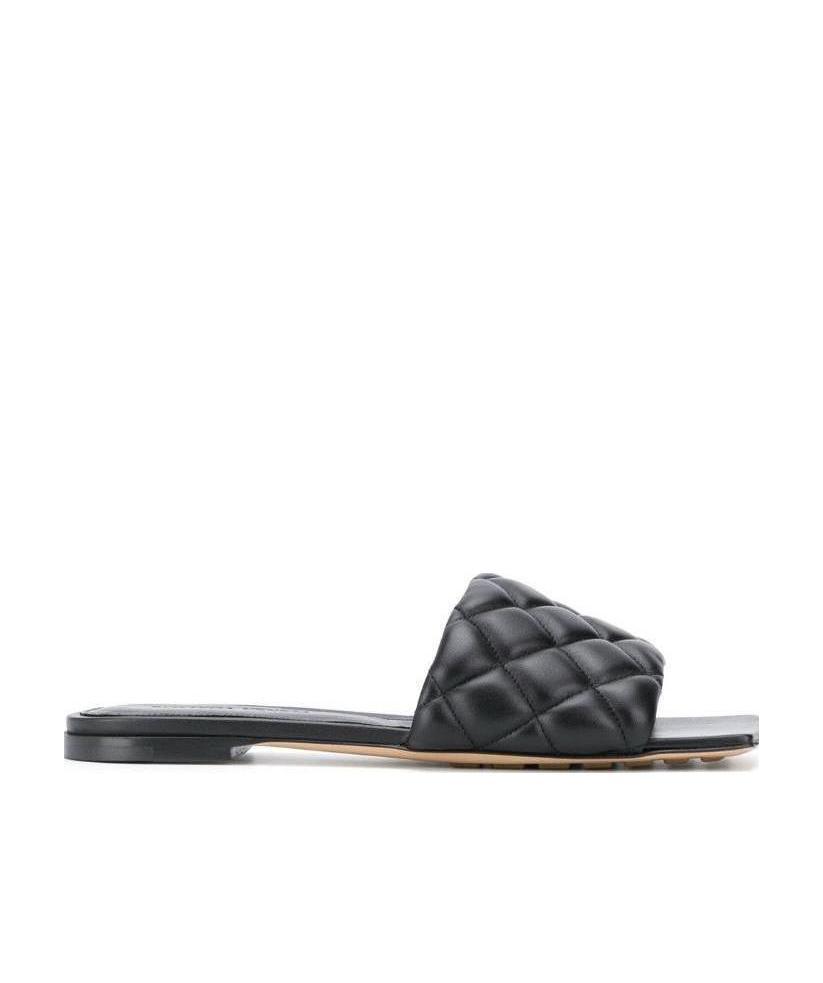 Bottega Veneta Woman Sandals Black Size 11 Soft Leather In Black