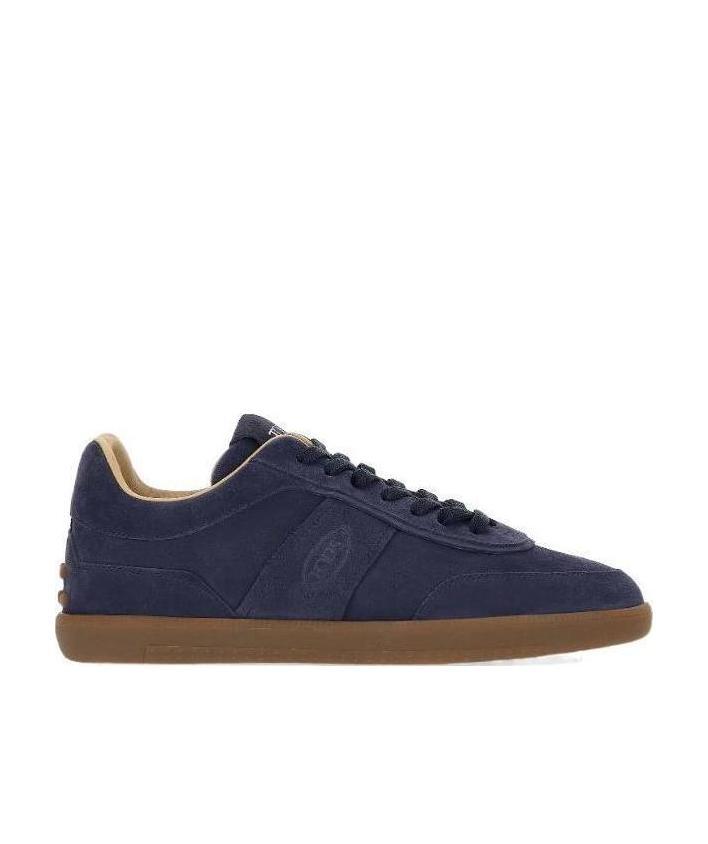 Tod's Tabs Suede Leather Sneakers In Blue