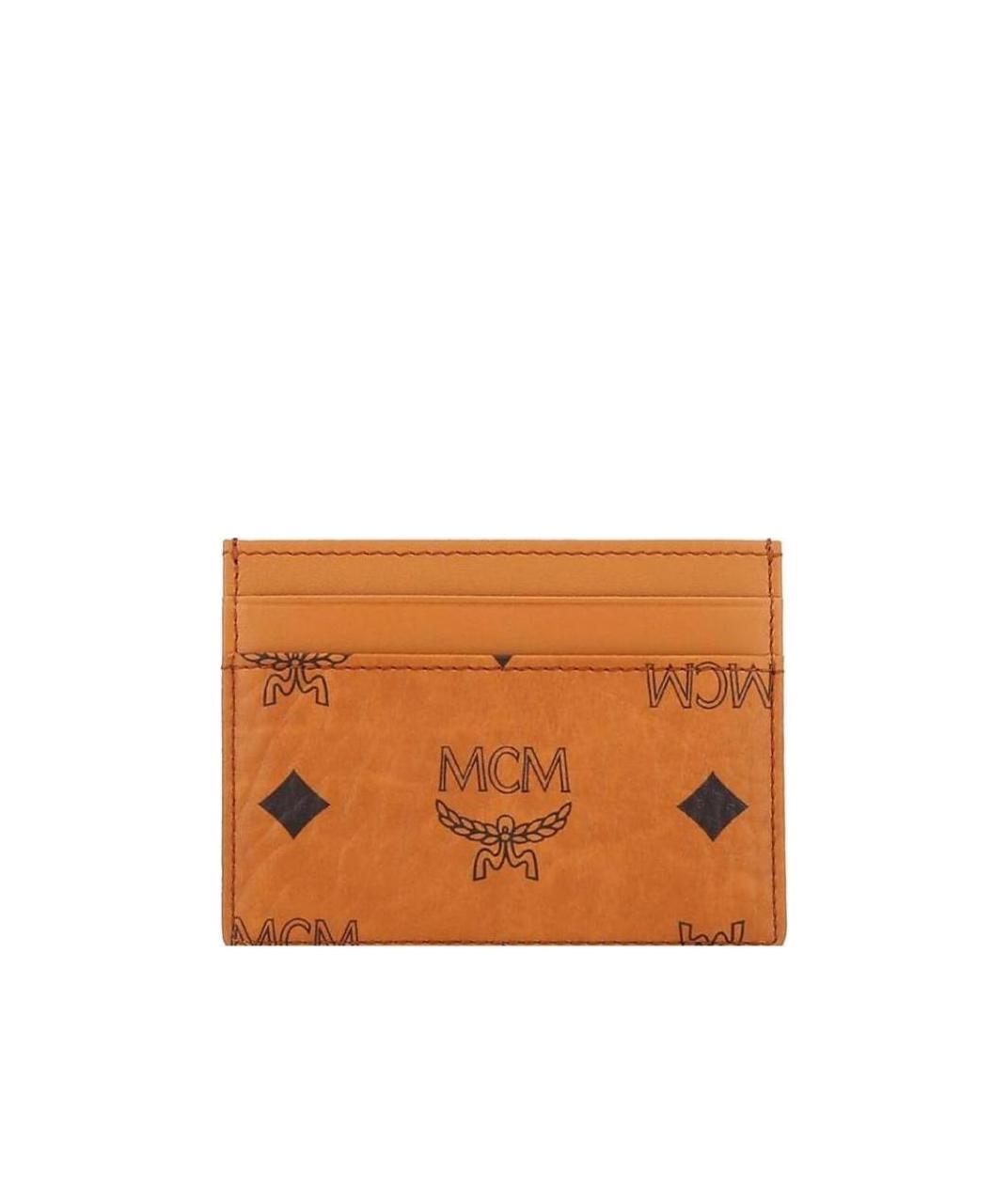 Mcm Logo Stamp Card Package In Orange