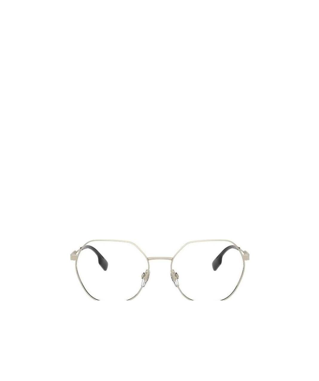 Burberry Hexagonal Metal Frame Glasses In Nude