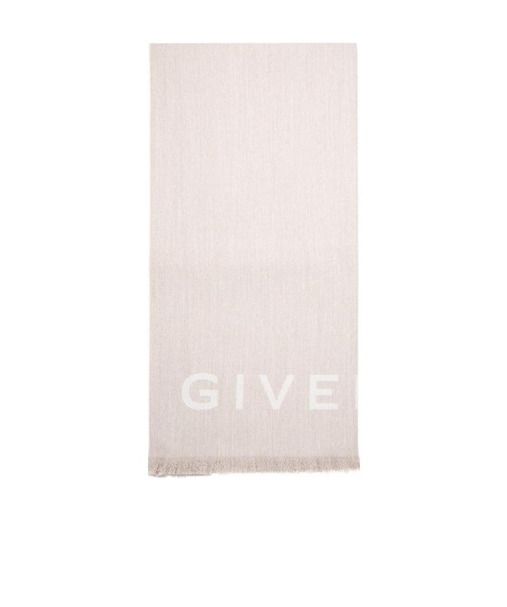 Givenchy Logo-jacquard Wool Scarf In White