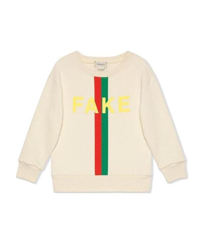 Gucci Fake/not-print Sweatshirt In White