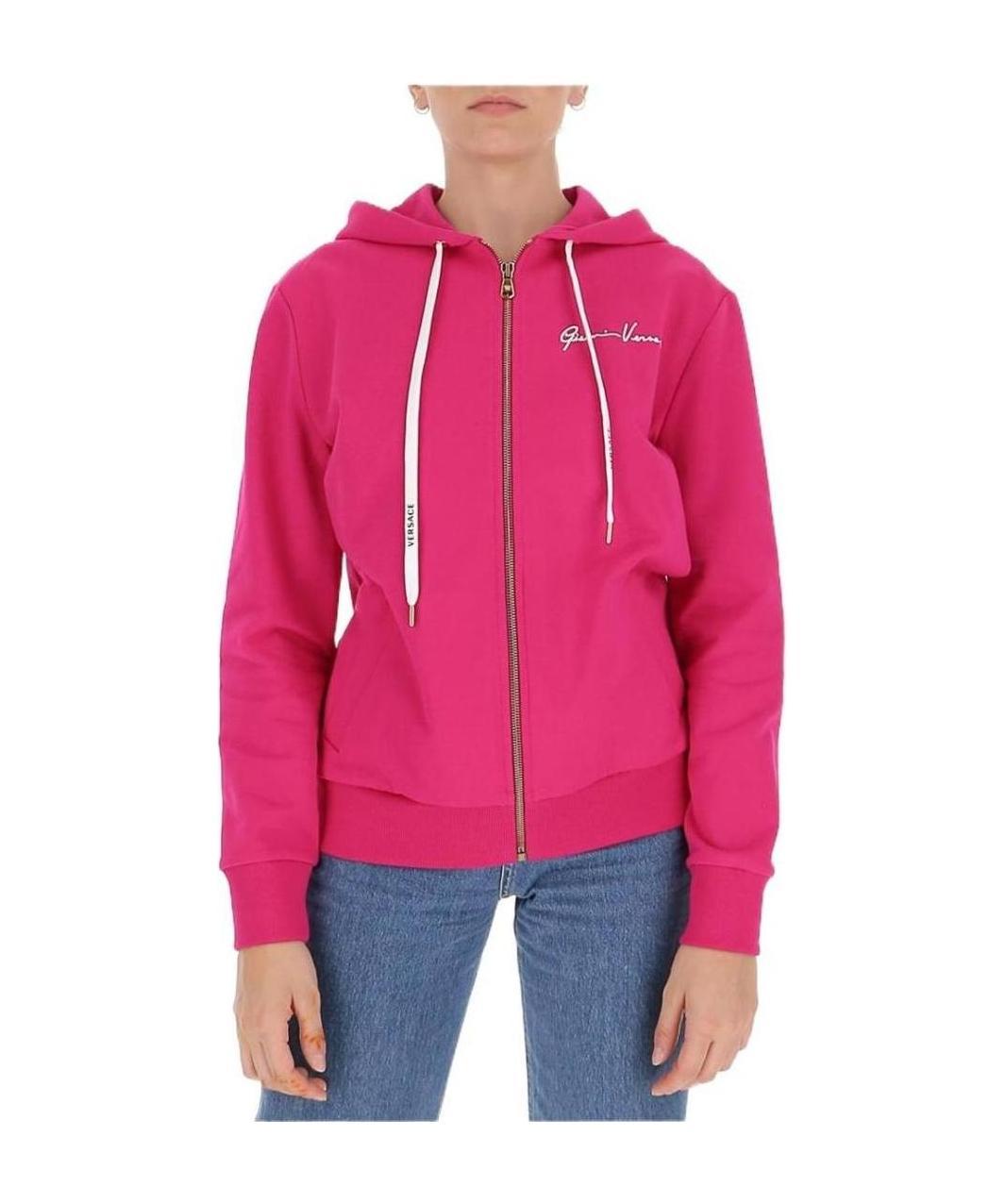Versace Gianni Signature Hoodie In Pink