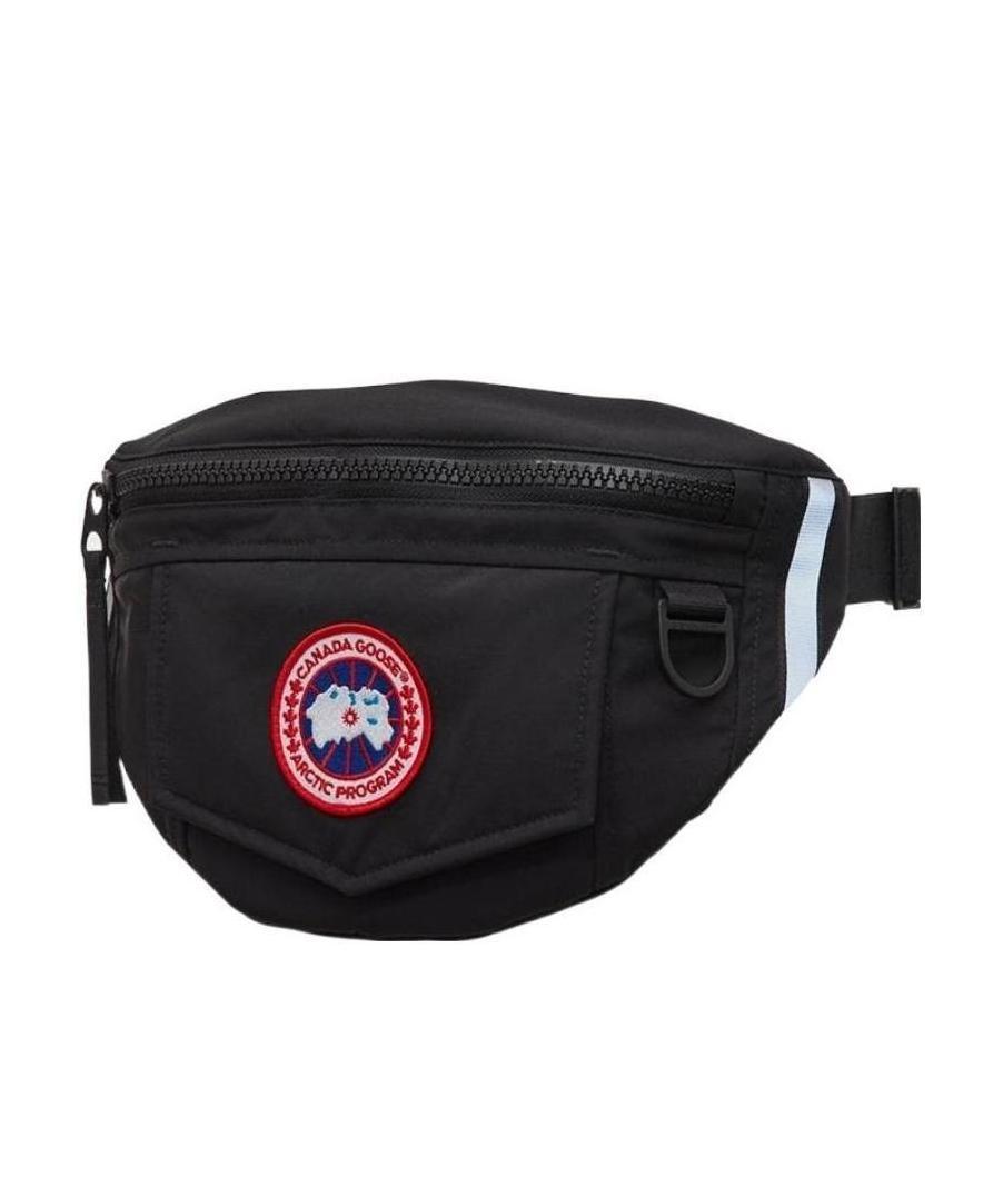 Canada Goose Black Logo Patch Belt Bag In Black