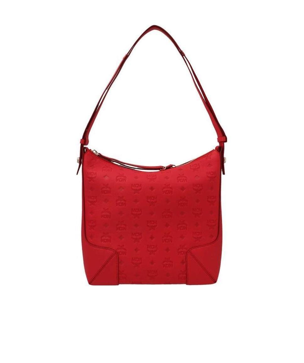 Mcm Klara Medium Shoulder Bag In Red